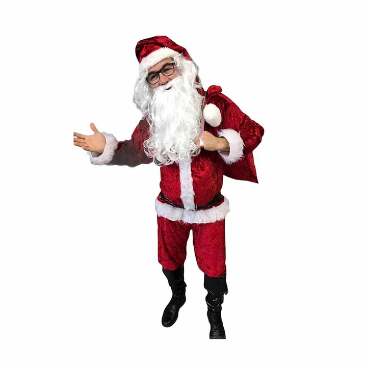 Papai Noel Veludo Molhado com Polaina