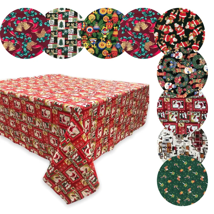 Toalha De Mesa Natal 1,40X1,50 Tecido Estampado